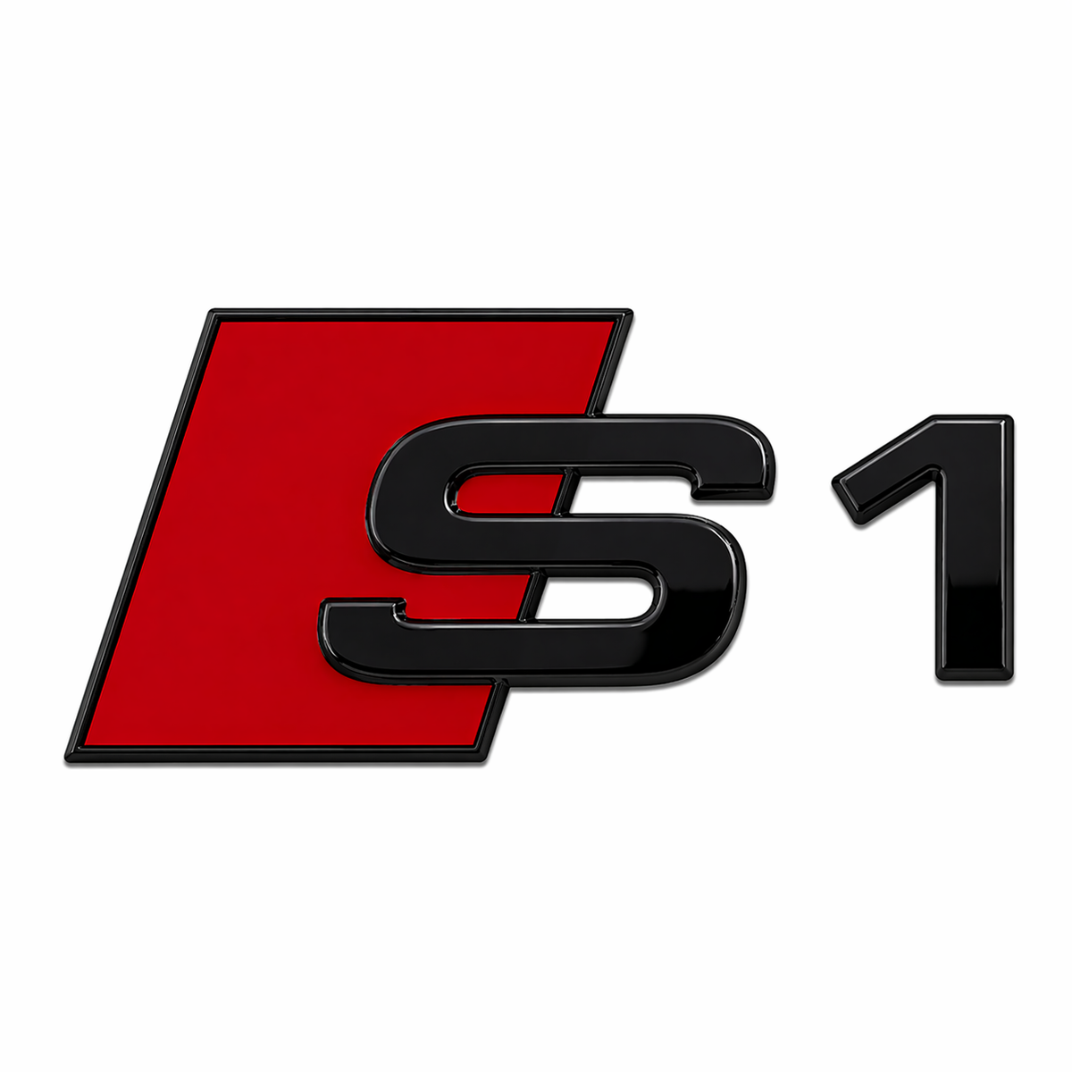 S1 Audi S1 yazısı Siyah Kırmızı Bagaj Yazısı Audi Uyumlu