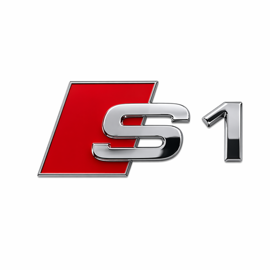 S1 Krom Kırmızı Bagaj Yazısı Audi Uyumlu