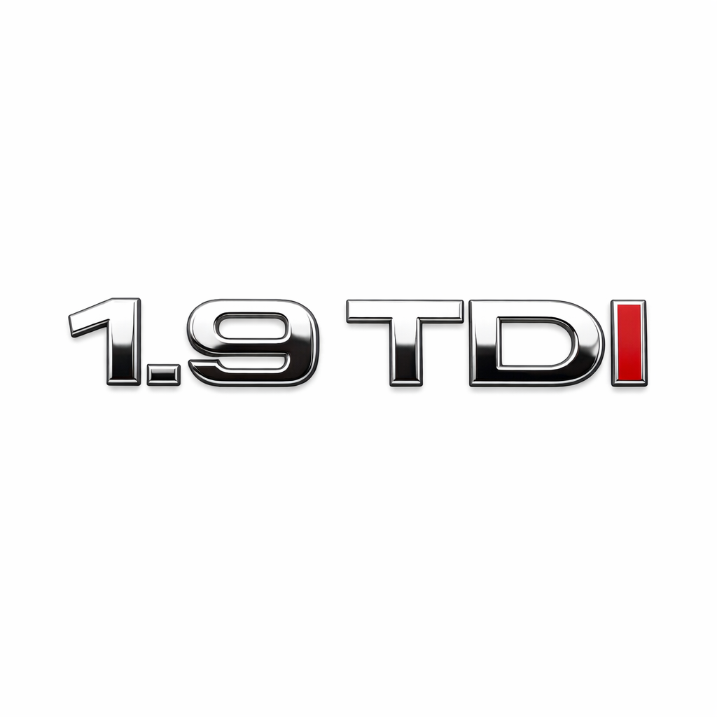 1.9 TDI Krom Kırmızı Bagaj Yazısı Audi Uyumlu