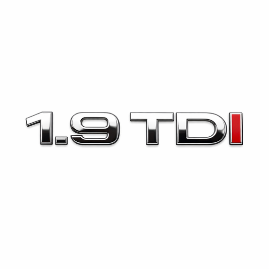 1.9 TDI Krom Kırmızı Bagaj Yazısı Audi Uyumlu