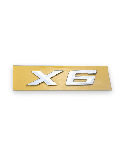 X6 Küçük varyant, 140x32 ölçü Krom Bagaj Yazısı BMW Uyumlu