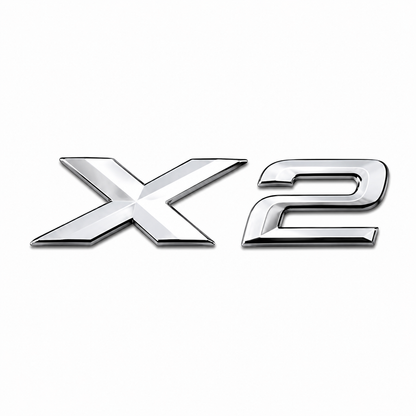 X2 Küçük Krom Bagaj Yazısı BMW Uyumlu