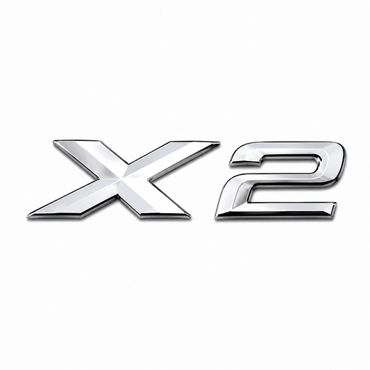 X2 Küçük Krom Bagaj Yazısı BMW Uyumlu