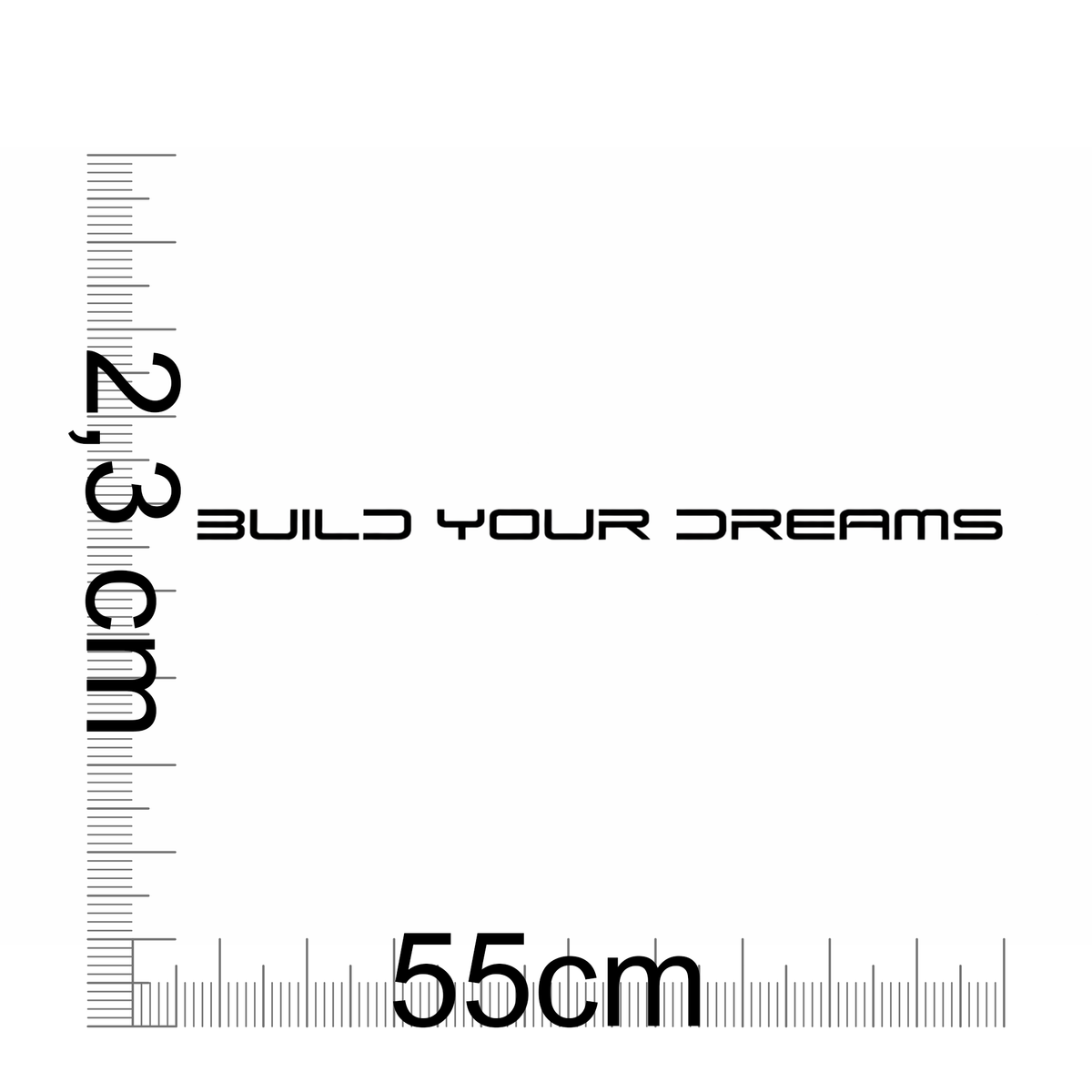 Build Your Dreams Büyük varyant Siyah Bagaj Yazısı Byd Uyumlu