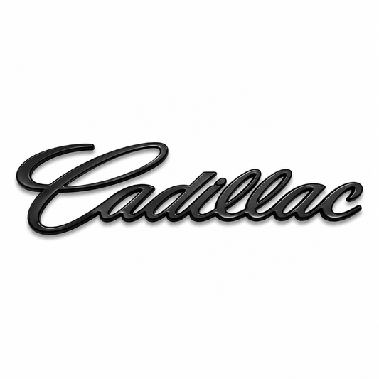 Cadillac (İmza) Siyah Bagaj Yazısı Cadillac Uyumlu