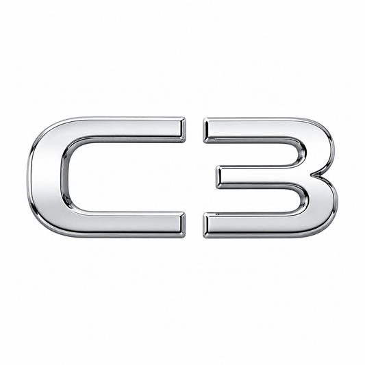 C3 Krom Bagaj Yazısı Citroen Uyumlu