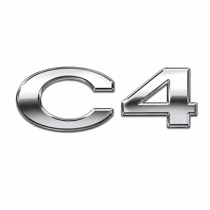 C4 Krom Bagaj Yazısı Citroen Uyumlu