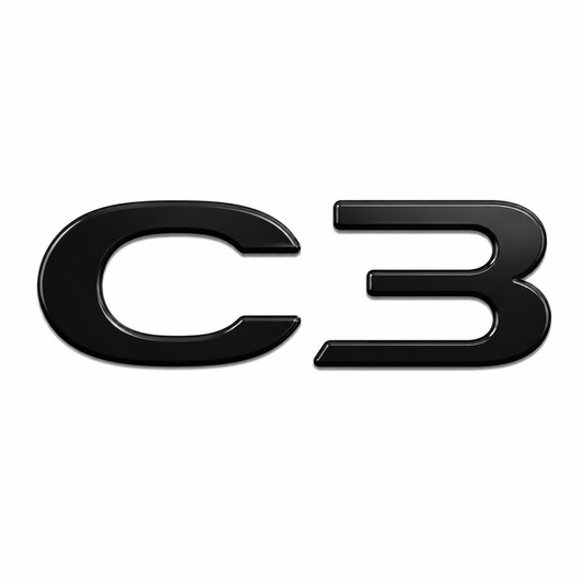 C3 Siyah Bagaj Yazısı Citroen Uyumlu
