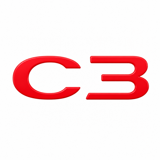C3 Kırmızı Bagaj Yazısı Citroen Uyumlu