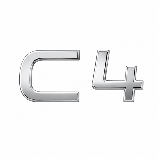 C4 Krom Bagaj Yazısı Citroen Uyumlu