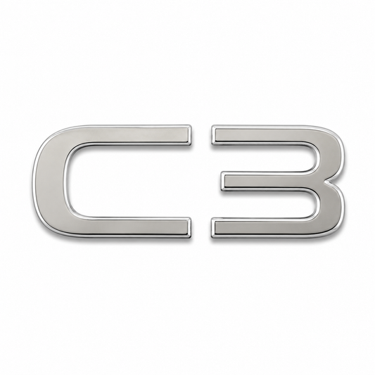C3 Krom Bagaj Yazısı Citroen Uyumlu