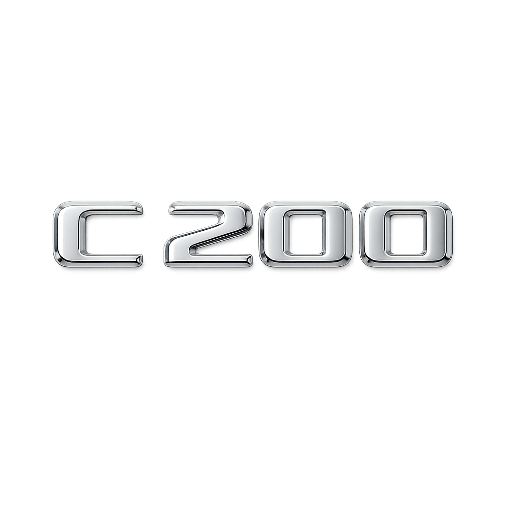 C 200 Krom Bagaj Yazısı Mercedes-Benz Uyumlu
