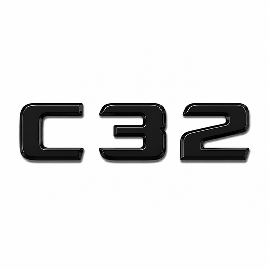 C 32 Siyah Bagaj Yazısı Mercedes-Benz Uyumlu