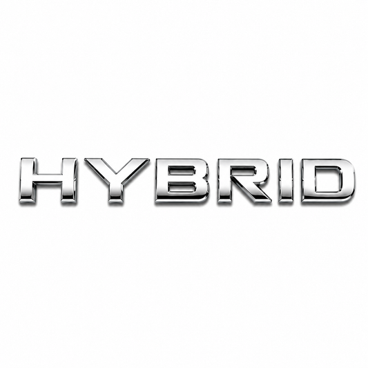 HYBRID Düz Krom Bagaj Yazısı Mercedes-Benz Uyumlu