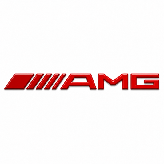 AMG Düz Konsol Kırmızı Bagaj Yazısı Mercedes-Benz Uyumlu