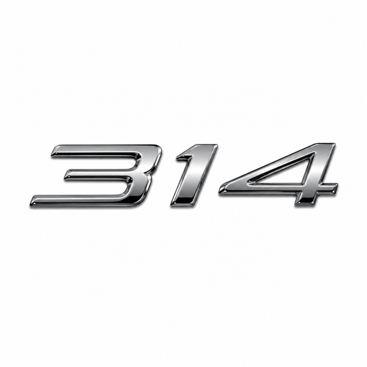 314 Mercedes-Benz 314 yazısı Krom Bagaj Yazısı Mercedes-Benz Uyumlu