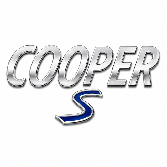 Cooper S Mini Cooper için Cooper S yazısı Krom Mavi Bagaj Yazısı Mi̇ni̇ Cooper Uyumlu
