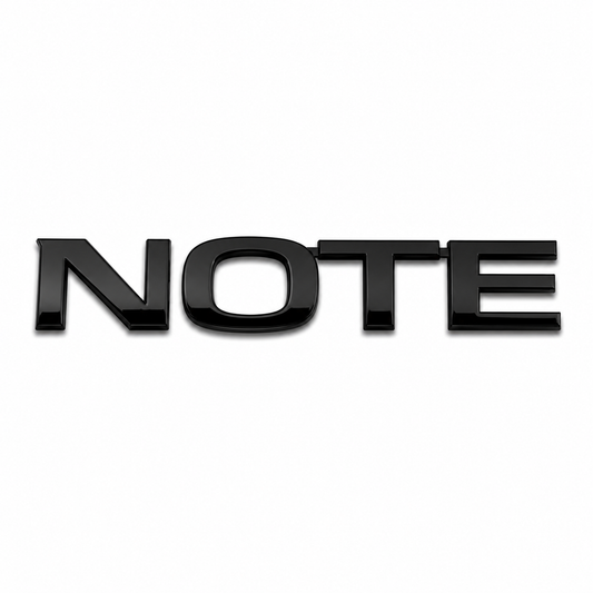 Note Siyah Bagaj Yazısı Nissan Uyumlu