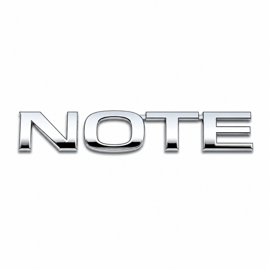 Note Krom Bagaj Yazısı Nissan Uyumlu