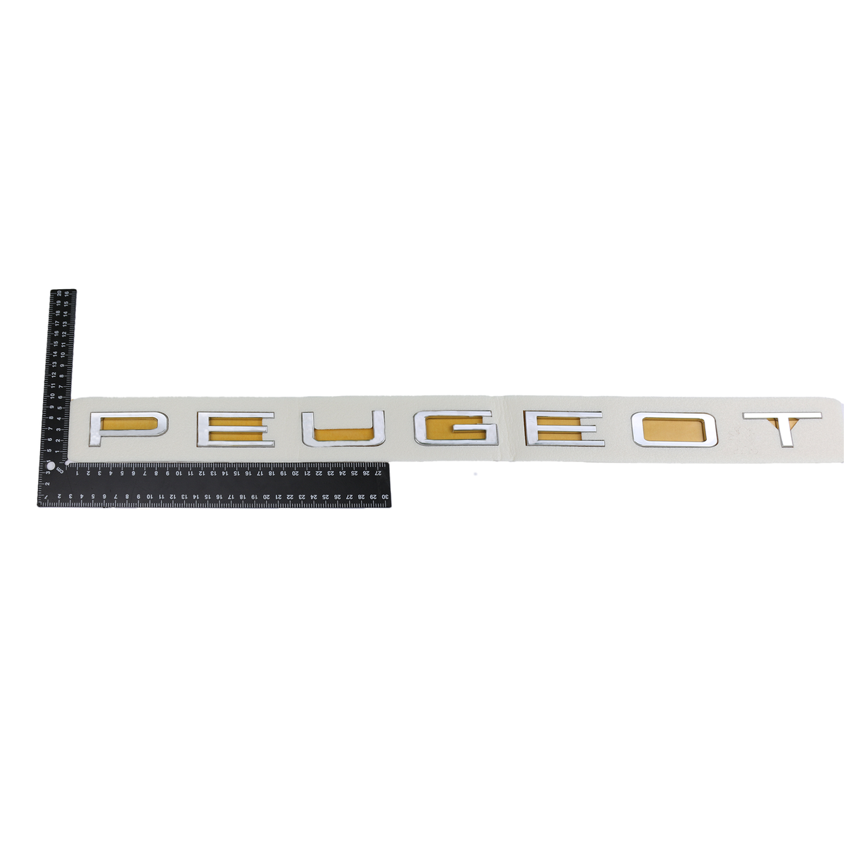Peugeot 630x30 mm ölçüsünde krom yazı Krom Bagaj Yazısı Peugeot Uyumlu