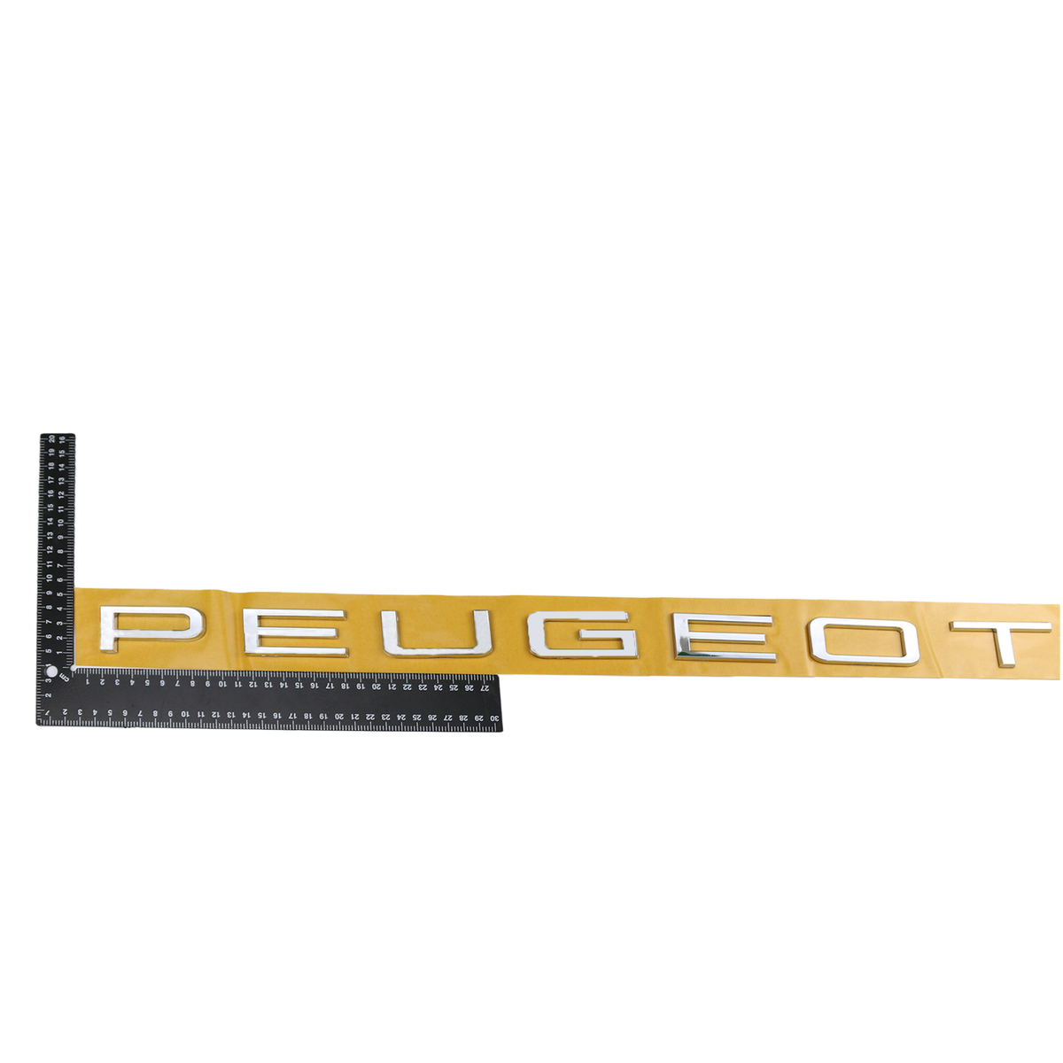Peugeot 630x30 mm ölçüsünde krom yazı Krom Bagaj Yazısı Peugeot Uyumlu