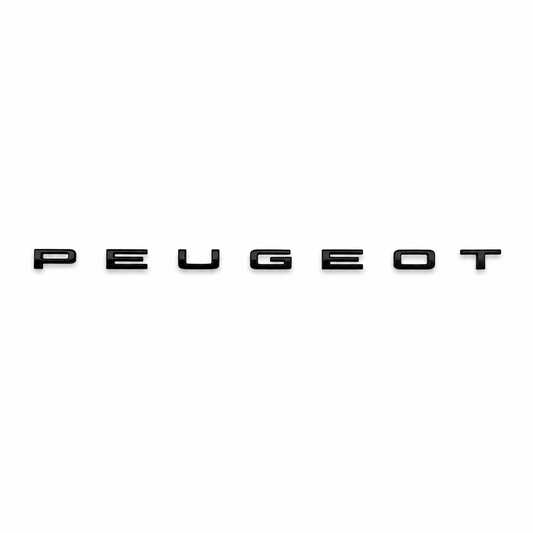 Peugeot 2022-2024, 595x20 ölçü Siyah Bagaj Yazısı Peugeot Uyumlu