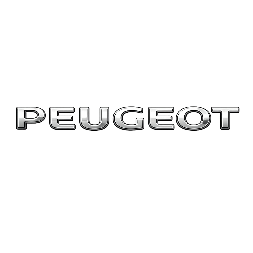 Peugeot 260x25 mm ölçü, krom renk Krom Bagaj Yazısı Peugeot Uyumlu
