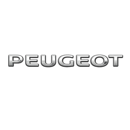 Peugeot 260x25 mm ölçü, krom renk Krom Bagaj Yazısı Peugeot Uyumlu