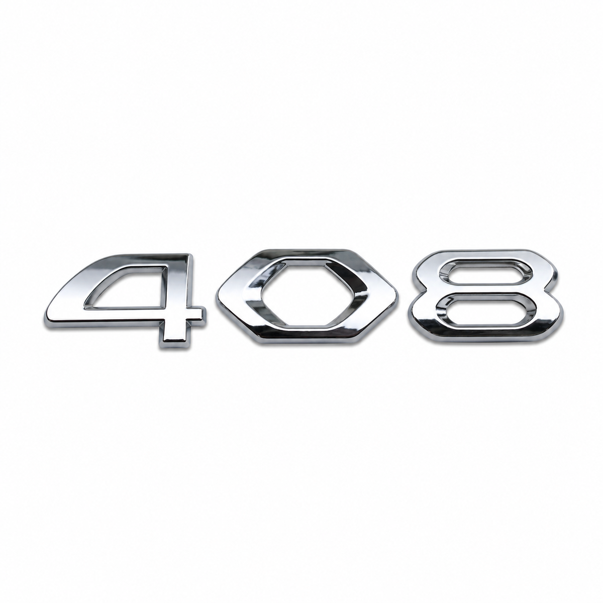 408 Büyük, ön kullanım için; Y.M. Krom Araç Yazısı Peugeot Uyumlu