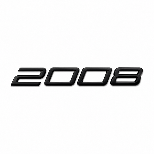 2008 Büyük Siyah Bagaj Yazısı Peugeot Uyumlu