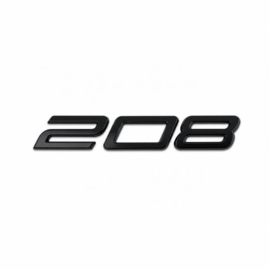 208 Büyük Siyah Bagaj Yazısı Peugeot Uyumlu