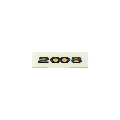 2008 Arka bölüm için küçük varyant Siyah Bagaj Yazısı Peugeot Uyumlu