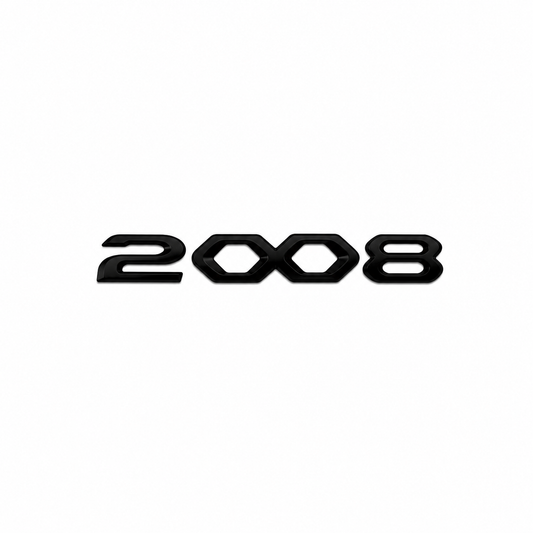 2008 Arka bölüm için küçük varyant Siyah Bagaj Yazısı Peugeot Uyumlu