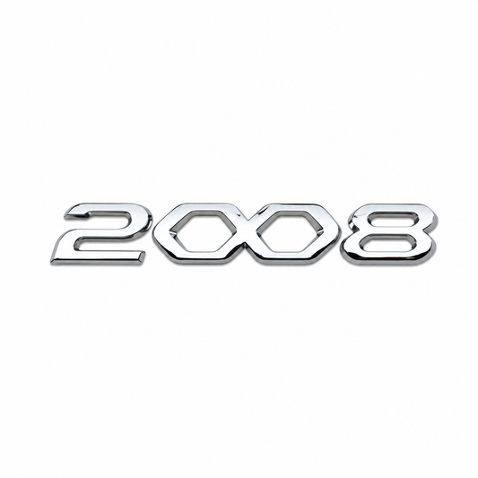 2008 Arka küçük varyant Krom Bagaj Yazısı Peugeot Uyumlu