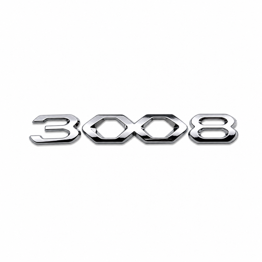 3008 Arka küçük varyant Krom Bagaj Yazısı Peugeot Uyumlu