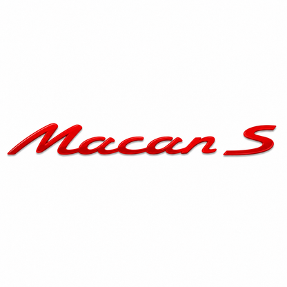 Macan S Kırmızı Bagaj Yazısı Porsche Uyumlu