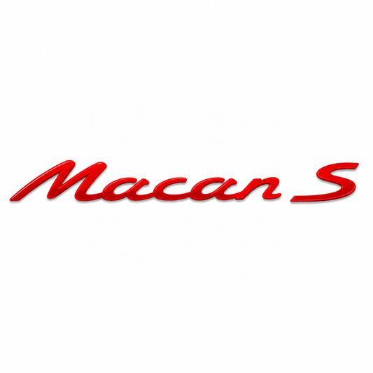 Macan S Kırmızı Bagaj Yazısı Porsche Uyumlu