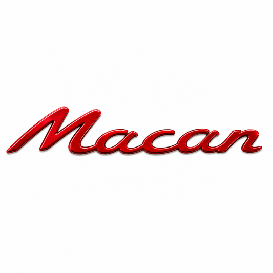 Macan Kırmızı Bagaj Yazısı Porsche Uyumlu