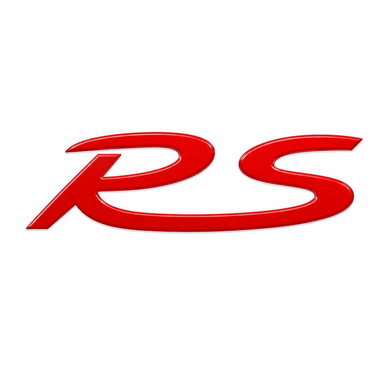 RS Birleşik yazı Kırmızı Bagaj Yazısı Porsche Uyumlu