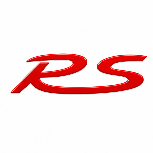 RS Birleşik yazı Kırmızı Bagaj Yazısı Porsche Uyumlu