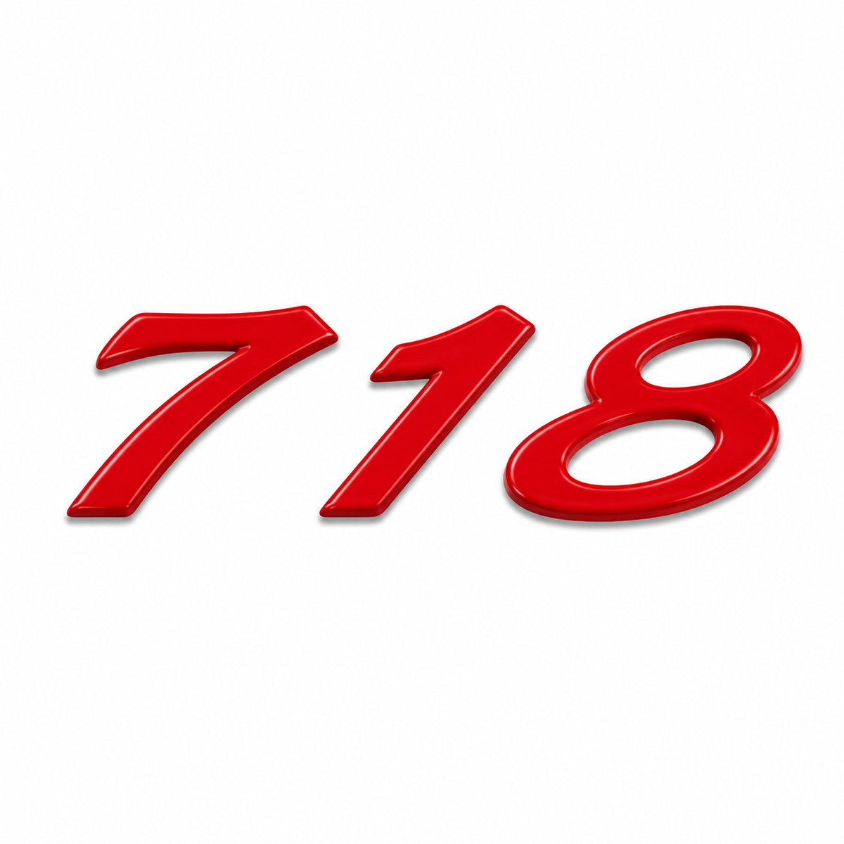 718 Kırmızı Bagaj Yazısı Porsche Uyumlu