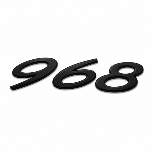 968 Siyah Bagaj Yazısı Porsche Uyumlu