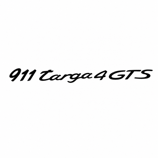 911 Targa 4 GTS Siyah Bagaj Yazısı Porsche Uyumlu