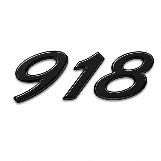 918 Siyah Bagaj Yazısı Porsche Uyumlu