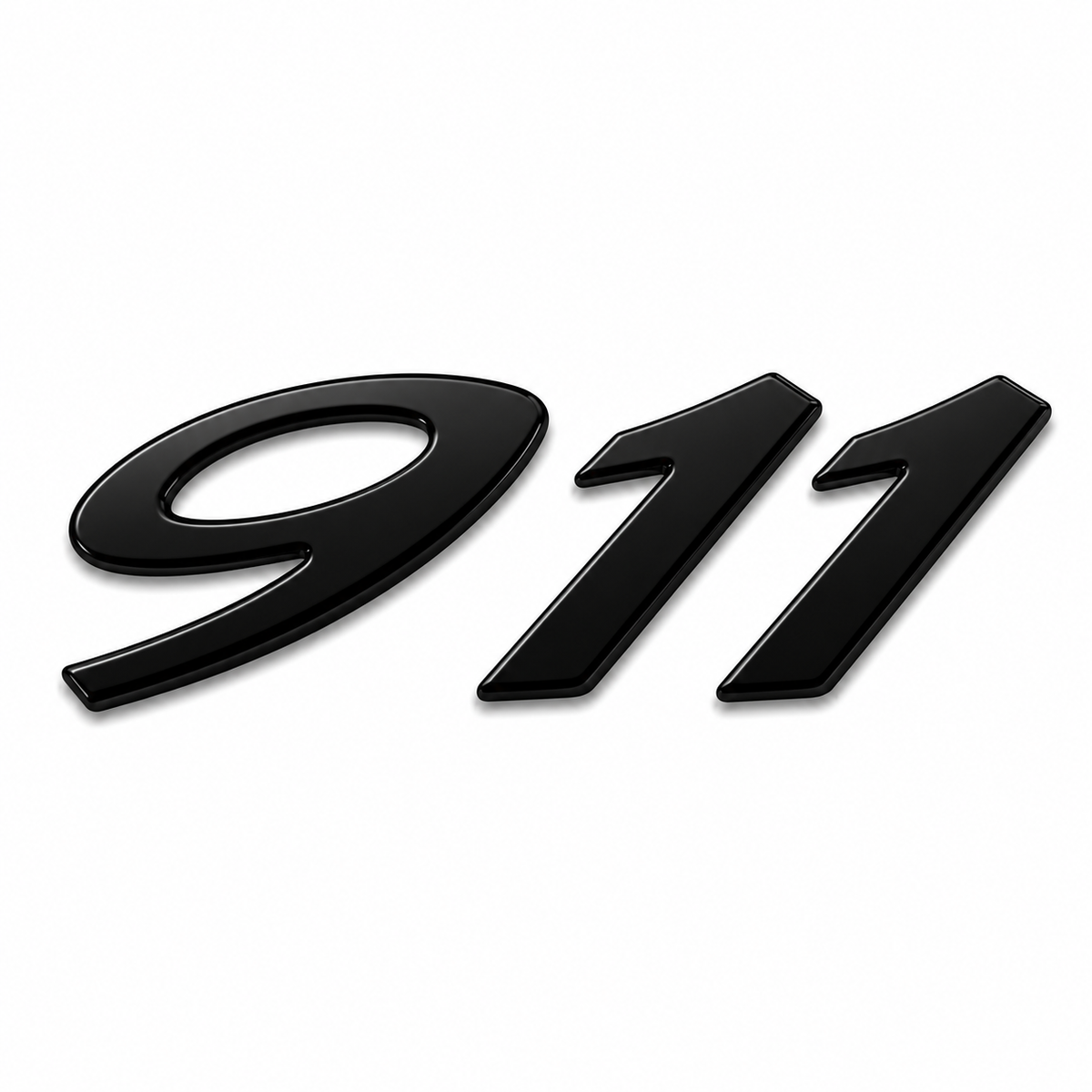911 Siyah Bagaj Yazısı Porsche Uyumlu