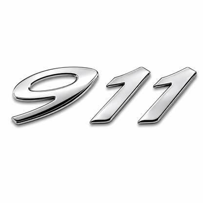 911 Krom Bagaj Yazısı Porsche Uyumlu