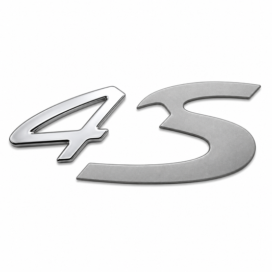 4S 4S yazısı Krom Gri Bagaj Yazısı Porsche Uyumlu