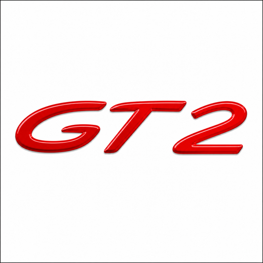 GT2 Kırmızı Bagaj Yazısı Porsche Uyumlu
