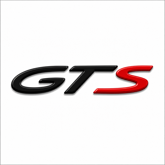 GTS Siyah Kırmızı Bagaj Yazısı Porsche Uyumlu