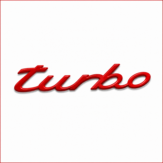 Turbo Y.M. Kırmızı Bagaj Yazısı Porsche Uyumlu